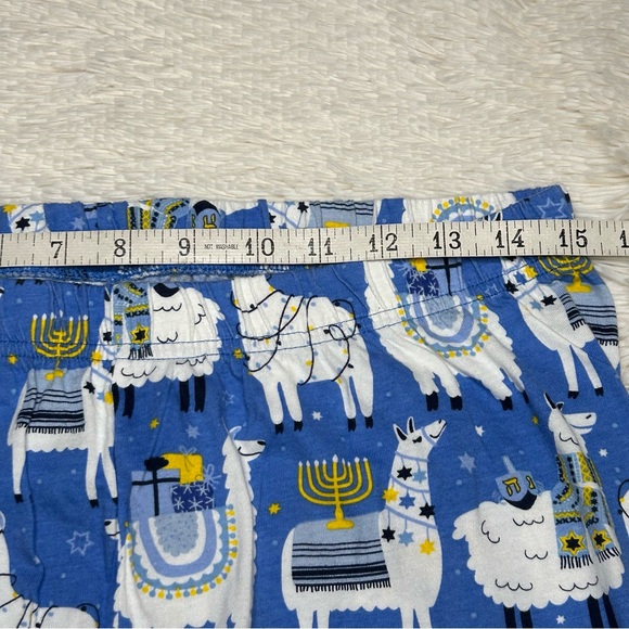 Adult Hanukkah pajama set, cotton knit top & pants with llama print -size M-NWOT - Picture 12 of 16